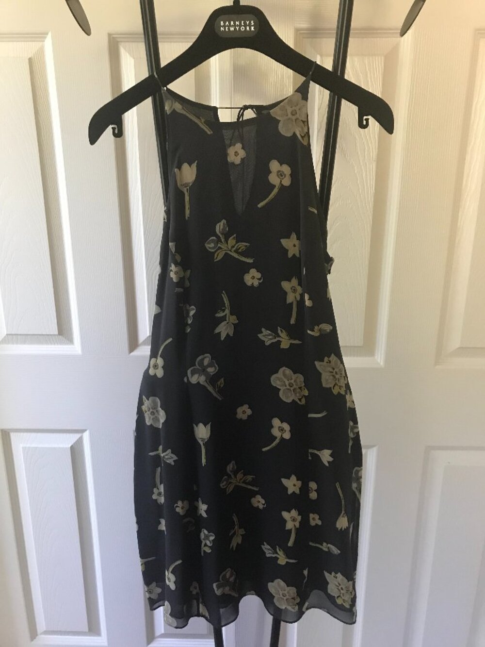 Vintage 1996 Et Vous 100% Silk Floral Halter Mini Dress Size M